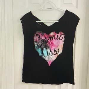 Women's Black Graphic Tee